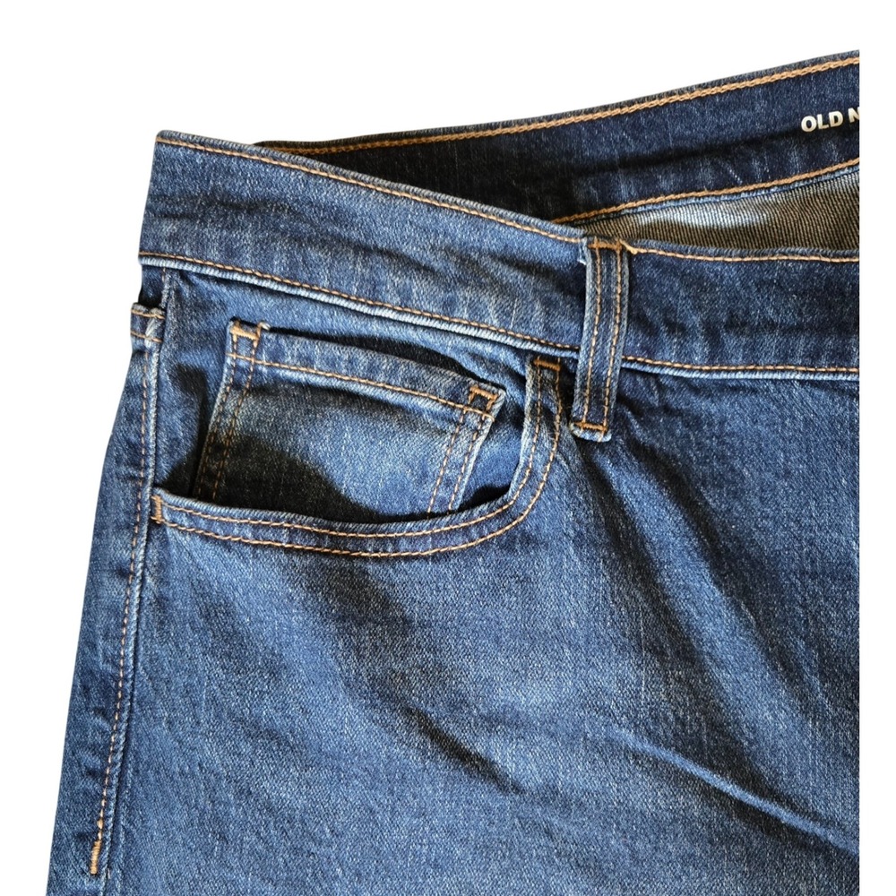 Old Navy Wow Boyfriend Jeans Womens 16 Mid Rise Medium‎ Wash Blue Denim Stretch - Picture 3 of 8